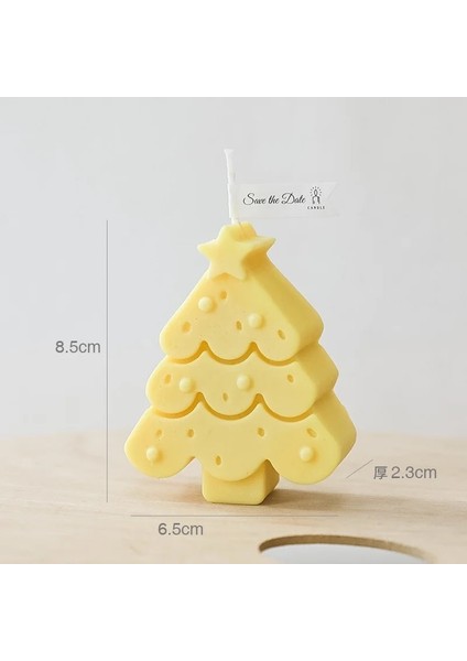 Sarı Tarzı El Yapımı Yaratıcı Noel Ağacı Kokulu Mumlar Sahne Dekorasyon Çekim Sahne Soya Balmumu Aromaterapi Tütsü Mum Hediye Kutusu (Yurt Dışından)