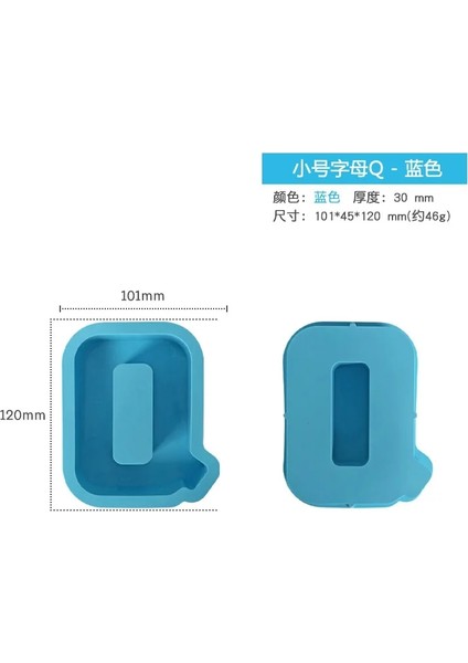 Q Stili 3D Harfler Silikon Kalıp Dıy Alfabe Mumlar Kalıpları Kil Alçı Zanaat Reçine Kalıp Anahtarlık Takı Yapımı Malzemeleri Aksesuarları (Yurt Dışından)