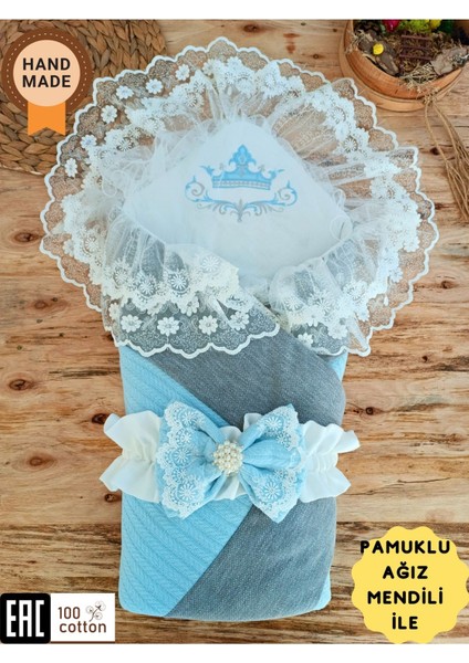 Triko Przm Bebek Kundağı Unisex Bebek Dış Kundak Battaniyesi Hastane Çıkışı Kundak Battaniye
