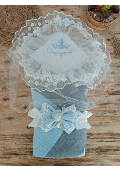 Triko Przm Bebek Kundağı Unisex Bebek Dış Kundak Battaniyesi Hastane Çıkışı Kundak Battaniye