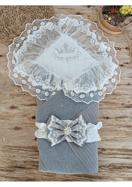Triko Przm Bebek Kundağı Unisex Bebek Dış Kundak Battaniyesi Hastane Çıkışı Kundak Battaniye