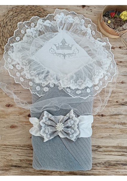 Triko Przm Bebek Kundağı Unisex Bebek Dış Kundak Battaniyesi Hastane Çıkışı Kundak Battaniye