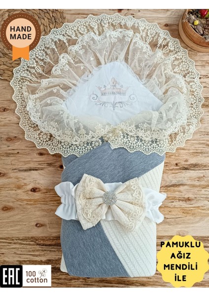 Triko Przm Bebek Kundağı Unisex Bebek Dış Kundak Battaniyesi Hastane Çıkışı Kundak Battaniye