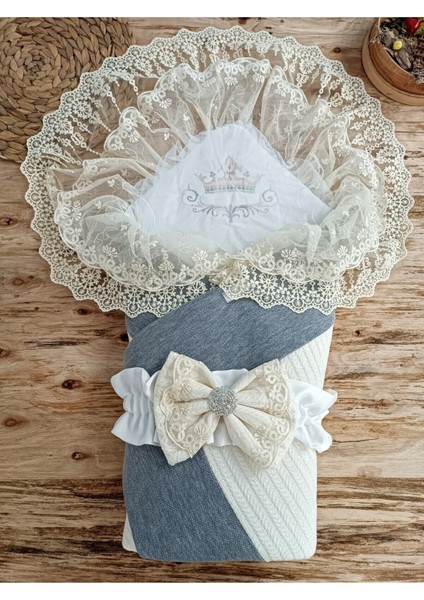 Triko Przm Bebek Kundağı Unisex Bebek Dış Kundak Battaniyesi Hastane Çıkışı Kundak Battaniye