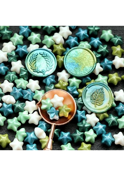 13XINGXINGMOCHAMUSI Tarzı Macaron Renk Güzel Yıldız Şekli Ateş Boya Balmumu Taneleri El Kitabı Zarf Düğün Davetiyesi Dekorasyon (Yurt Dışından)