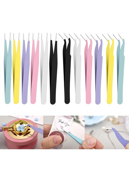 Pembe-Dirsek Tarzı Paslanmaz Çelik Cımbız Macaron Renk Dıy Scrapbooking Kağıt Bant Çıkartmalar Çok Fonksiyonlu Alet Cımbız El Hesabı Aksesuarı (Yurt Dışından) fırsatları