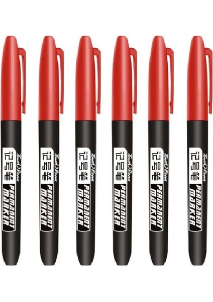 6 Adet Kırmızı Set Stili Et Kalıcı Sanat Marker Kalem Ince Nokta Suya Dayanıklı Mürekkep Ince Uç Ham Uç Siyah Mavi Kırmızı Mürekkep Güzel Renk Işaretleme Kalemleri (Yurt Dışından)