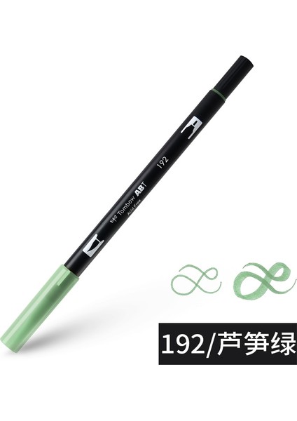 NO.192 Stili Tombow Abt Çift Fırça Kalem Suluboya Kalemler Çift Kafa Olors Eskiz Çizim Yazma Japon Kırtasiye (Yurt Dışından)