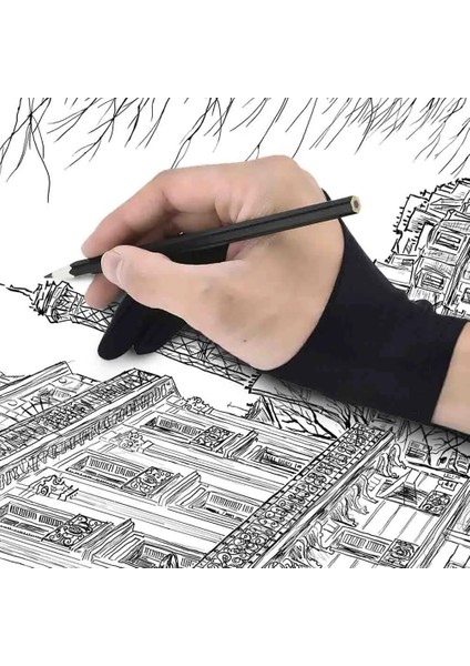 Bl-S Stili Sanatçı Eldiven Sanat Öğrencileri Için Çizim Için Sanat Severler Çizim Eldiven Siyah 2 Parmak Boyama Dijital Tablet Yazma Eldiven (Yurt Dışından) fırsatları