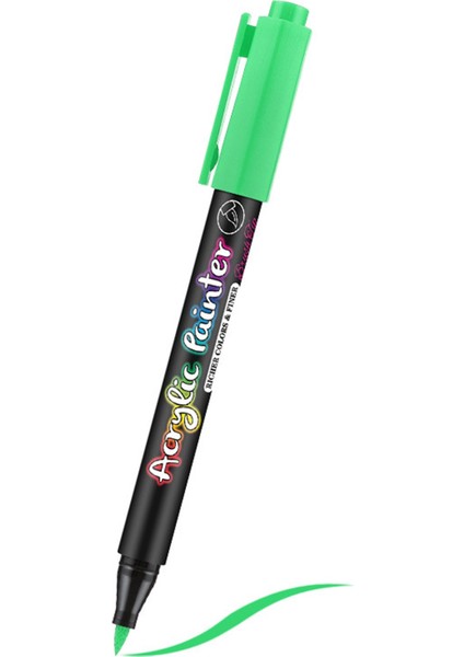 Pembe Tarzı Akrilik Marker Tek Akrilik Boya Fırçası Kumaş Tuval Için Marker Kalemler, Art Rock Boyama, Kart Yapımı, Metal ve Seramik, Cam, (Yurt Dışından)