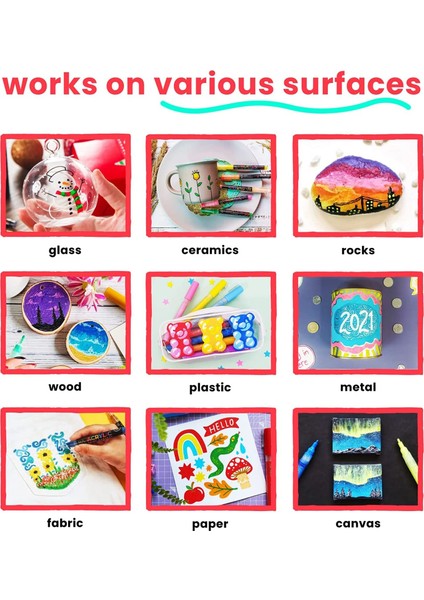 Pembe Tarzı Akrilik Marker Tek Akrilik Boya Fırçası Kumaş Tuval Için Marker Kalemler, Art Rock Boyama, Kart Yapımı, Metal ve Seramik, Cam, (Yurt Dışından)