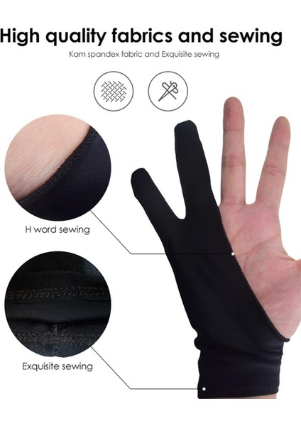 M-Beyaz Tarzı Iki Parmak Sanatçı Anti-Touch Eldiven Çizim Tableti Için Sağ ve Sol El Eldiven Ipad Ekran Kartı Parmak Eldiven Için Kirlenme Önleyici (Yurt Dışından) fiyatları