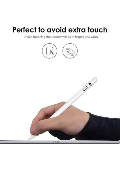 M-Beyaz Tarzı Iki Parmak Sanatçı Anti-Touch Eldiven Çizim Tableti Için Sağ ve Sol El Eldiven Ipad Ekran Kartı Parmak Eldiven Için Kirlenme Önleyici (Yurt Dışından) modelleri