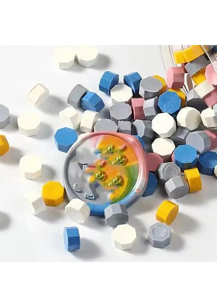 07-50PCS Tarzı Çanta Vintage Mühür Mumu Mix Renk Balmumu Boncuk Macaron Renk Sekizgen Mühür Pullar Zarf Düğün Davetiyeleri Dıy Malzemeleri (Yurt Dışından)