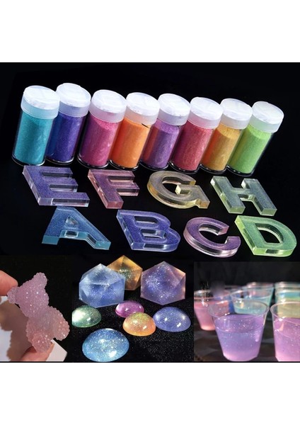 Mika Tozu Elmas Pigment Diy Epoksi Malzeme Dolgu Reçine Epoksi Sanat Balçık Sabun Mum Yapımı Katkı Maddeleri Doğal Banyo Bombası (Yurt Dışından)