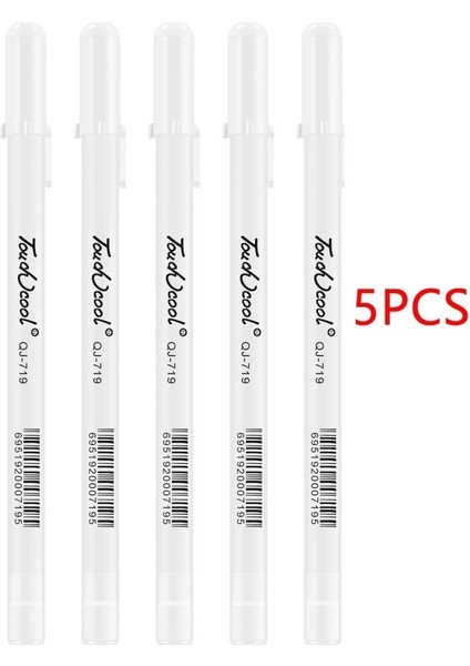 Beyaz 5 Adet Tarzı Reative Beyaz Mürekkep Jel Kalem Vurgulama Işaretleyici Kalem Öğrenci Kırtasiye Için Ince Ipucu Çizim Sanat Yazma Okul Malzemeleri (Yurt Dışından)