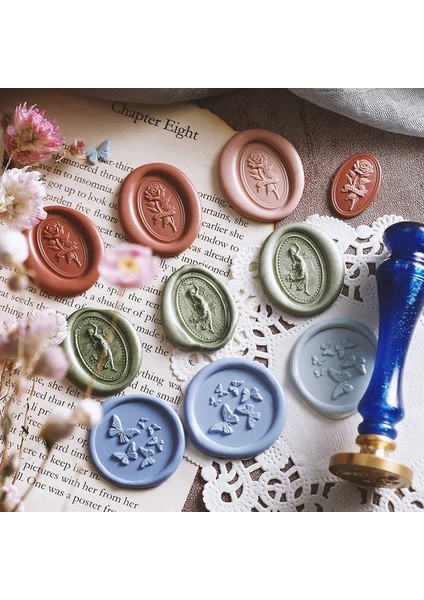 No.16 Stili 3D Kabartmalı Mühür Mumu Damga Kelebek Gül Çiçek Sızdırmazlık Damga Kafa Kartları Zarflar Düğün Davetiyeleri Scrapbooking (Yurt Dışından) fiyatları