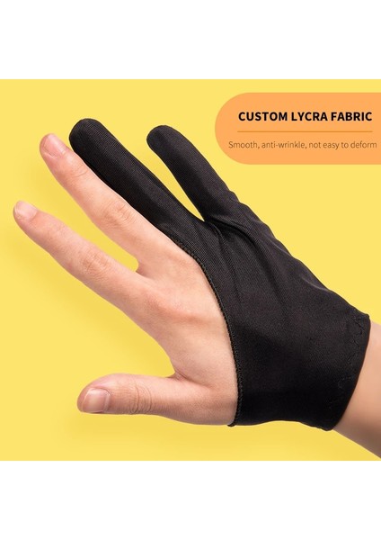 Büyük Stil Borrence Çizim Eldivenleri Öğrenci Yazma Profesyonel Çizim Siyah Iki Parmak Kirlenme Önleyici Aşınmaya Dayanıklı Kroki Sanat Boya Eldiven (Yurt Dışından) modelleri