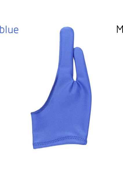 Mavi M Yumuşak 2 Parmak Kirlenme Önleyici Sağ Sol El Eldiven Sweatproof Sanatçı Herhangi Bir Gra Çizim Tableti Için Çizim Eldiven Çizim Kaynağı (Yurt Dışından)