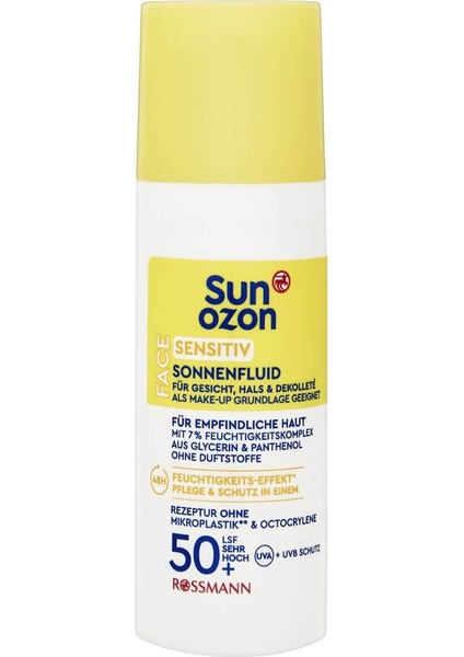 Yüz Kremi Spf 50+ Sensitive 50 ml