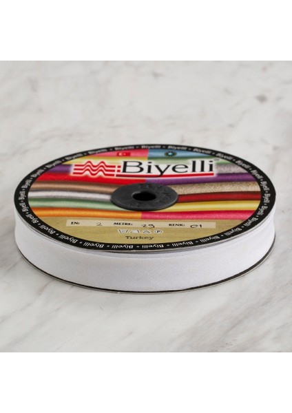 Pamuk Beyaz Katlı Biye -1