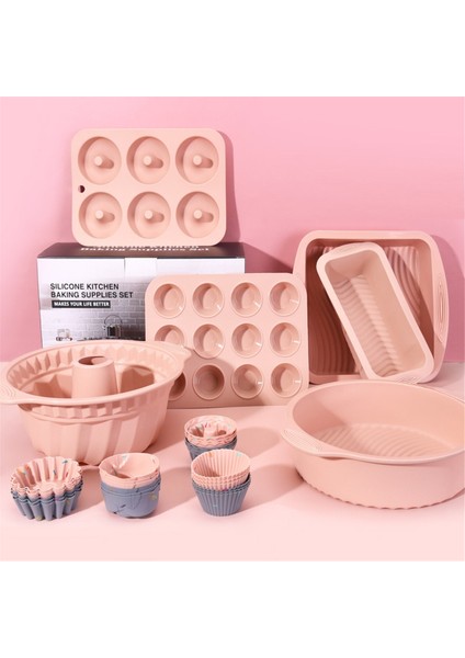 Silikon Kek Pişirme Tepsileri ve Pişirme Kalıpları Silikon Muffin Kapları Kek Pişirme Kitleri Gri (Yurt Dışından) modelleri