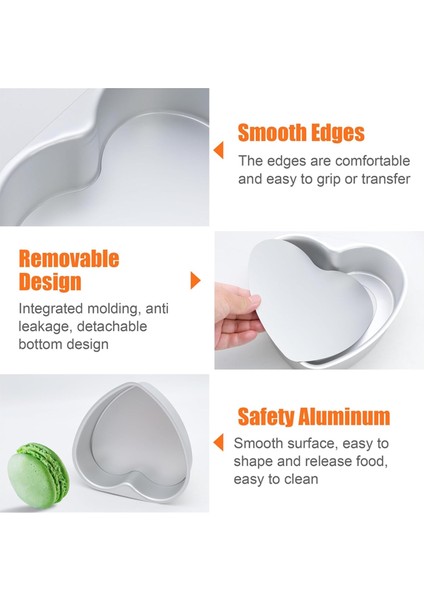 8 Inç Kalp Şeklinde Kek Kalıbı, Alüminyum Kalp Kek Kalıbı, Kek Yapımı Için Yapışmaz Yaylı Kalıplı Pişirme Tepsisi Kalıbı (Yurt Dışından) fiyatları