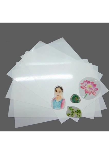 Yarı Saydam Buzlu Stil Pistleri Film Plastik Levha Shrink Dink Sanat Dıy Uv Kür Reçine Yaratıcı Dekorasyon Yazdırılamaz Filmler A4 Dıy Malzemeleri (Yurt Dışından) indirimleri