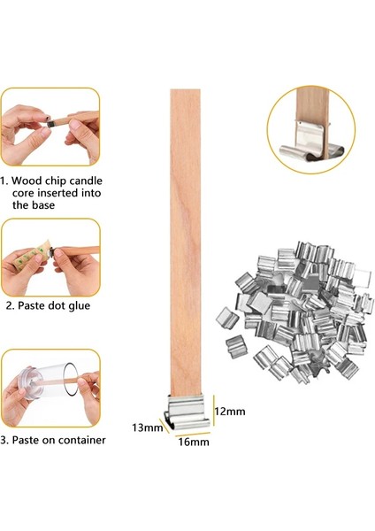 13X130MM Tarzı Ahşap Mum Fitili Tabanı ile Dıy Dumansız Mum Fitili Çekirdek Parafin Mum Kavanoz Yapımı Kiti Mum Yapımı Malzemeleri (Yurt Dışından) modelleri