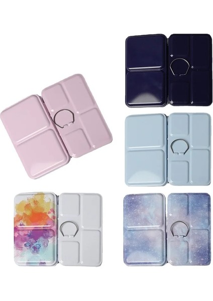 Trompet Boyalı Sonbahar Tarzı Yeni Çok Renkli Katlanabilir Suluboya Boya Alt Ambalaj Demir Kutusu Palet Sanat Malzemeleri ile Üç Kat Taşınabilir Boyama Araçları (Yurt Dışından) modelleri