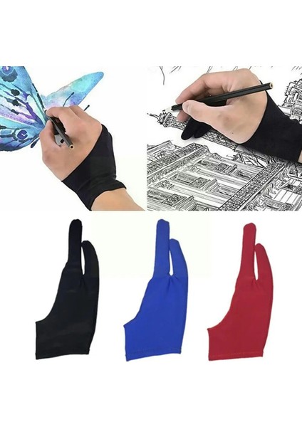 Siyah S Tarzı 1 Adet Çizim Iki Parmak Eldiven Nti-Kirlenme Çizim Boyama Çizim Sanatçısı Herhangi Bir Eldiven S, M, L Gra Tablet R3Q2 F2Y4 (Yurt Dışından) fiyatları