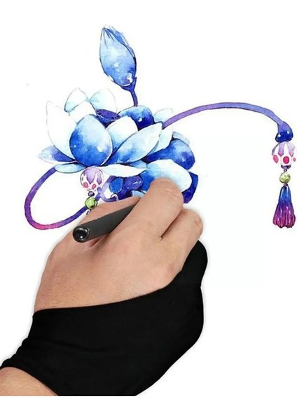 Siyah S Tarzı 1 Adet Çizim Iki Parmak Eldiven Nti-Kirlenme Çizim Boyama Çizim Sanatçısı Herhangi Bir Eldiven S, M, L Gra Tablet R3Q2 F2Y4 (Yurt Dışından) fırsatları