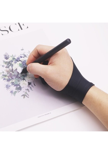 Siyah Stil M Beden 2 Parmak Çizim Eldiveni Kirlenme Önleyici Sanatçı Herhangi Bir Graainting Yazma Sağ ve Sol El Için Dijital Ablet (Yurt Dışından) fırsatları