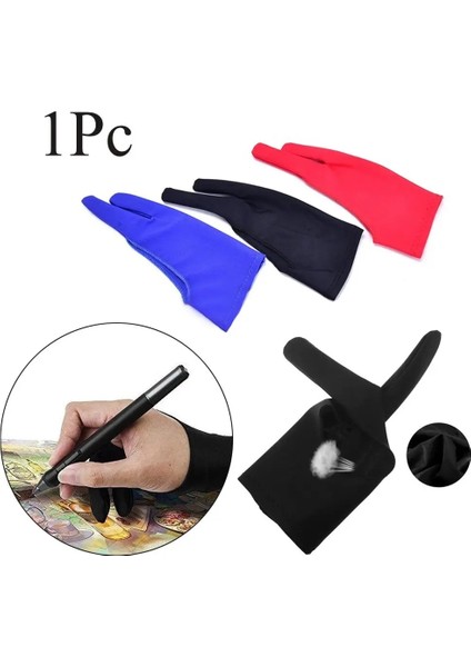 Mavi-S Hızlı G 2 Parmak Kirlenme Önleyici Sağ Sol El Eldiven Sweatproof Sanatçı Herhangi Bir Gra Çizim Tableti Için Çizim Eldiven Kaynağı (Yurt Dışından) modelleri