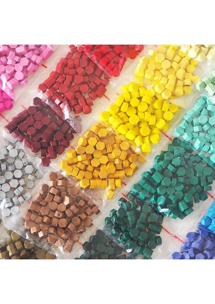 Menekşe Tarzı Retro Yangın Boya Sızdırmazlık Balmumu Çantası 35G Altıgen Altın Pembe Dıy Mix ve Maç Renk Düğün Davetiyesi Sızdırmazlık Malzemeleri (Yurt Dışından)