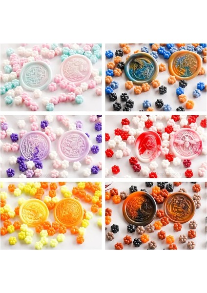 No.6 Stili Çanta Macaron Karışık Renkli Kedi Pençesi Sızdırmazlık Balmumu Damga Dıy Hediye Zarf Düğün Davetiyesi Antik Damga Balmumu Zanaat Malzemeleri (Yurt Dışından)