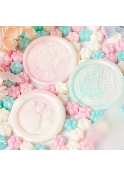 No.6 Stili Çanta Macaron Karışık Renkli Kedi Pençesi Sızdırmazlık Balmumu Damga Dıy Hediye Zarf Düğün Davetiyesi Antik Damga Balmumu Zanaat Malzemeleri (Yurt Dışından)