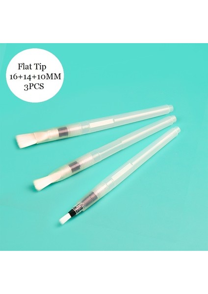 Düz Uç Sml Stili Pcs Doldurulabilir Boya Fırçası Su Renk Fırçası Yumuşak Suluboya Fırçası Mürekkep Kalem Boyama Kaligrafi Çizim Sanat Malzemeleri Için (Yurt Dışından)