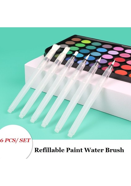 Düz Uç Sml Stili Pcs Doldurulabilir Boya Fırçası Su Renk Fırçası Yumuşak Suluboya Fırçası Mürekkep Kalem Boyama Kaligrafi Çizim Sanat Malzemeleri Için (Yurt Dışından) fiyatları