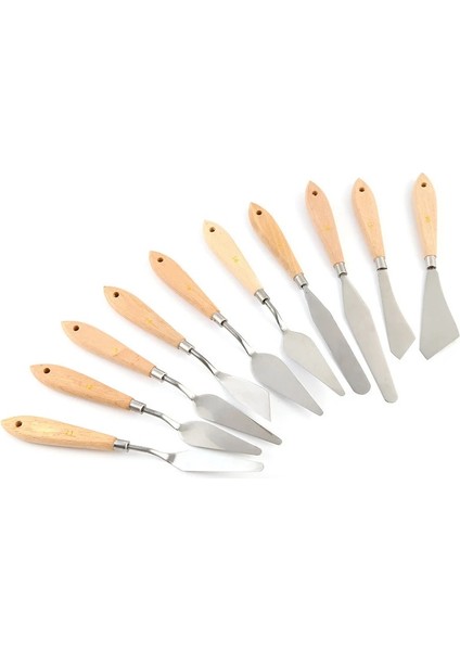 No.20 Tarzı Palet Bıçağı Boyama Paslanmaz Çelik Spatula Palet Bıçağı Yağlı Boya Metal Bıçaklar Ahşap Saplı (Yurt Dışından) indirimleri