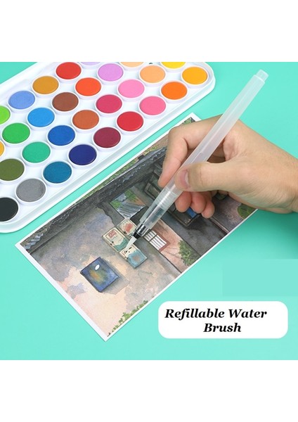 Düz Uç Sml Stili Pcs Doldurulabilir Boya Fırçası Su Renk Fırçası Yumuşak Suluboya Fırçası Mürekkep Kalem Boyama Kaligrafi Çizim Sanat Malzemeleri Için (Yurt Dışından) modelleri