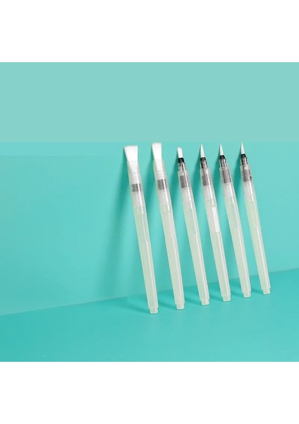 Düz Uç Sml Stili Pcs Doldurulabilir Boya Fırçası Su Renk Fırçası Yumuşak Suluboya Fırçası Mürekkep Kalem Boyama Kaligrafi Çizim Sanat Malzemeleri Için (Yurt Dışından) indirimleri