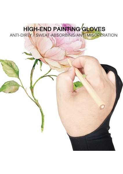 S Tarzı Iki Parmak Sanatçı Anti-Touch Eldiven Çizim Tableti Için Sağ Sol El Eldiven IPad Ekran Kartı Parmak Kol Için Kirlenme Önleyici (Yurt Dışından) fırsatları