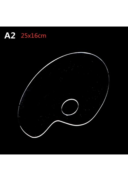 Akrilik 25X16CM Stili Şeffaf Akrilik Sanatçı Boya Karıştırma Paleti Temizleme Yapar Suluboya Paleti Boyama Için Pigment Tepsisi (Yurt Dışından)