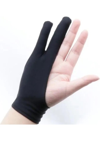 Tek Katmanlı-L Stili Iki Parmaklı Sanatçı Çizim Tableti Için Dokunma Önleyici Eldiven Sağ ve Sol El Eldiven Oyuncular Için Ipad Ekran Kartı Için Kirlenme Önleyici (Yurt Dışından)