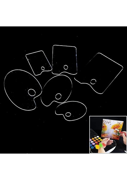 Akrilik 25X16CM Stili Şeffaf Akrilik Sanatçı Boya Karıştırma Paleti Temizleme Yapar Suluboya Paleti Boyama Için Pigment Tepsisi (Yurt Dışından) fırsatları