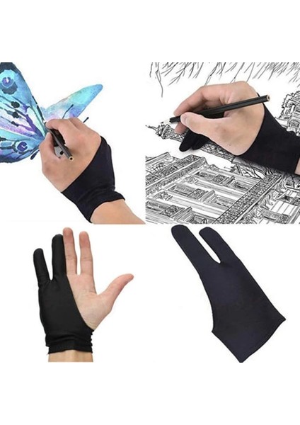 L Tarzı 2 Parmak Sanatçı Eldiven Çizim Tableti Için Anti-Kirlenme Boyama Yazma Çizim Eldivenleri Sağ El ve Sol El Için Uygun (Yurt Dışından) fiyatları