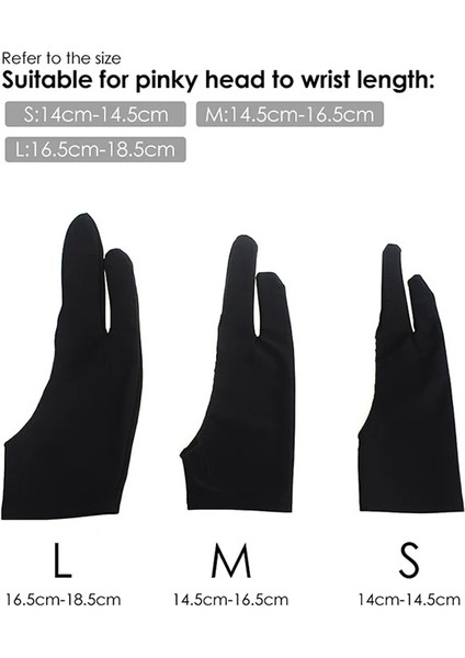 L Tarzı 2 Parmak Sanatçı Eldiven Çizim Tableti Için Anti-Kirlenme Boyama Yazma Çizim Eldivenleri Sağ El ve Sol El Için Uygun (Yurt Dışından) modelleri