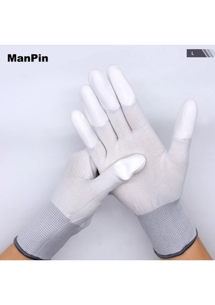 3 Çift L Tarzı Karbon Fiber Eldiven Pu Yalıtım Kaplama Parmak Koruyucu Anti Statik Elektronik El Çalışma Cep Telefonu Tablet Tamir Aracı (Yurt Dışından)