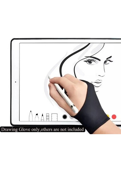 Mavi-S Yüksek Li Pratik El Sanatları Parmaksız Kirlenme Önleyici Sanatçı Iki Parmak Eldivenler Gra Tablet Boyama Kaynağı Çizim Eldiven (Yurt Dışından) fırsatları